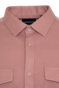 Harry Brown Pique Shirt in Taupe RRP £80