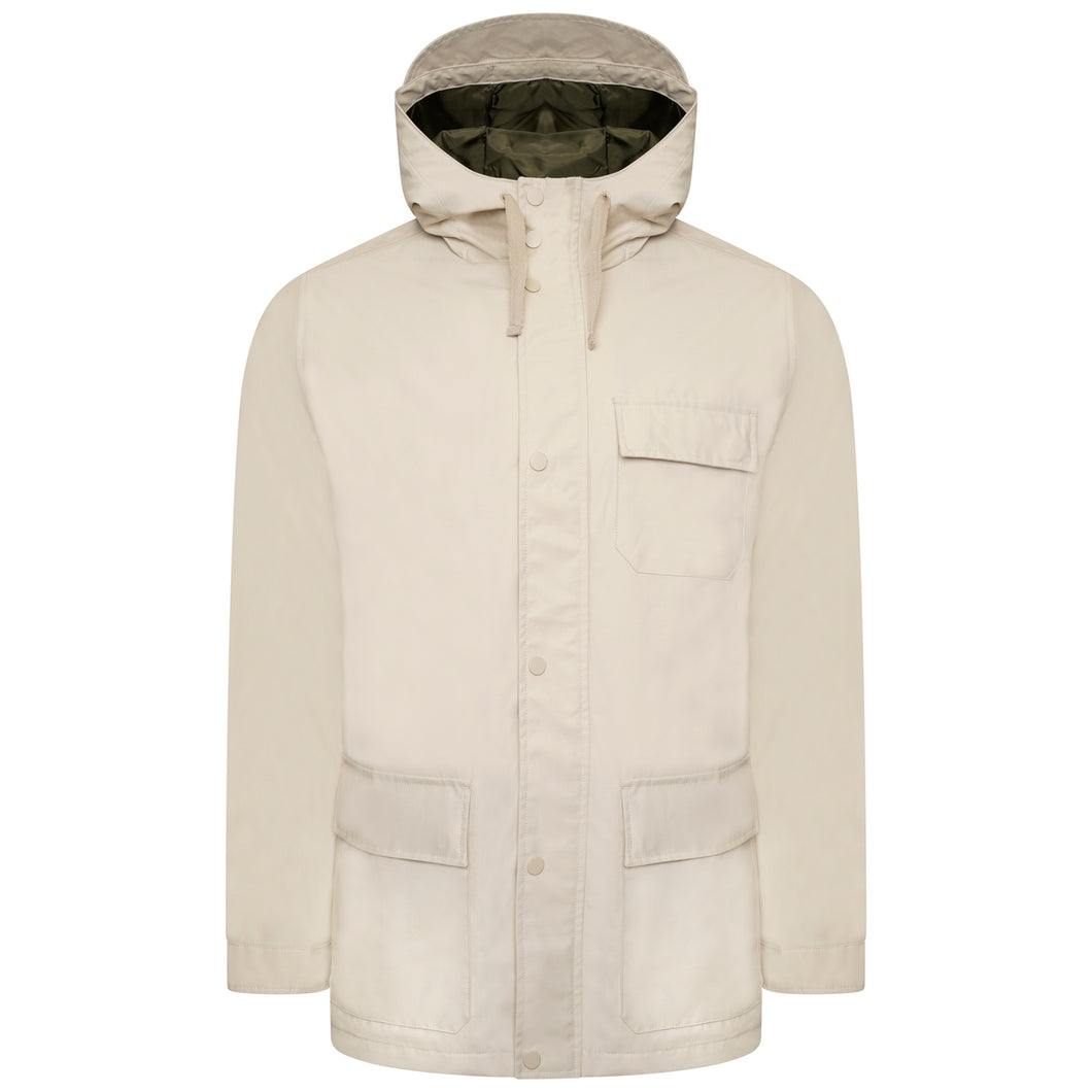 Harry Brown Stone Cotton Hooded Coat RRP £119