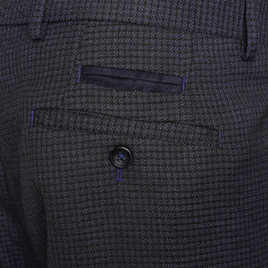 Penguin Trousers in Navy/Black Check