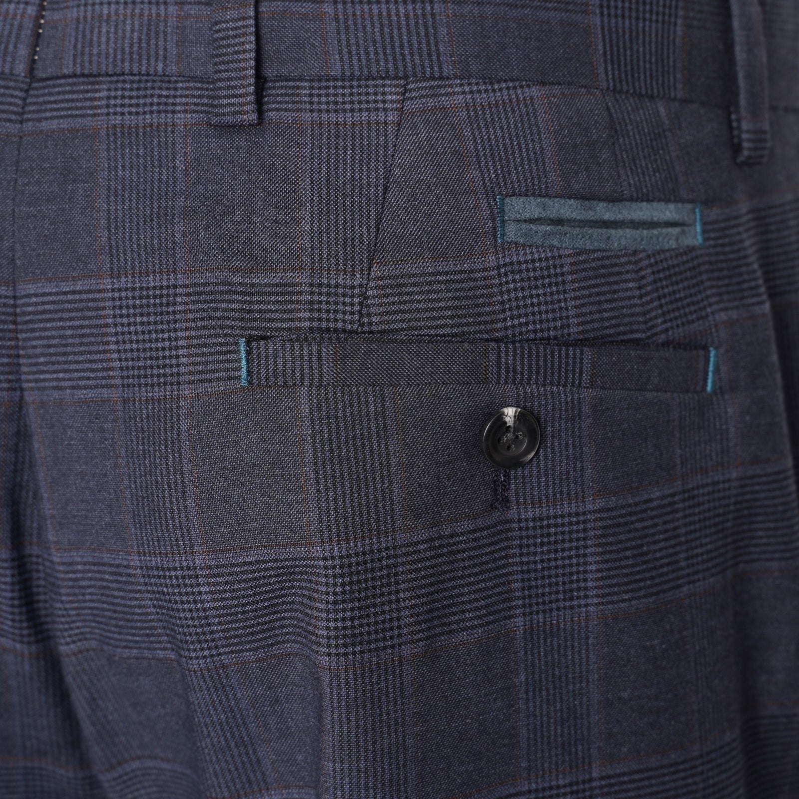 Harry Brown Trousers in Navy/Burgundy Check