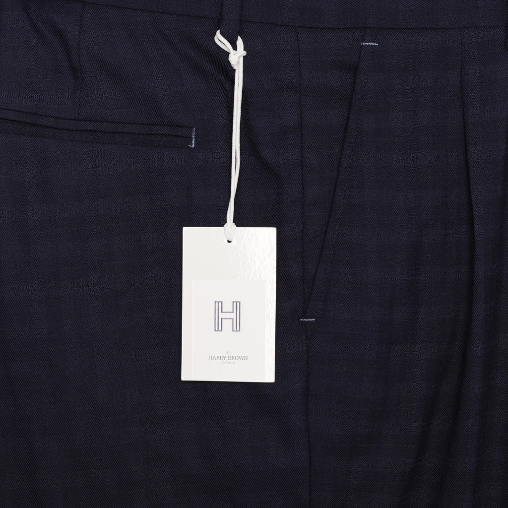 Harry Brown Trousers in Navy Check