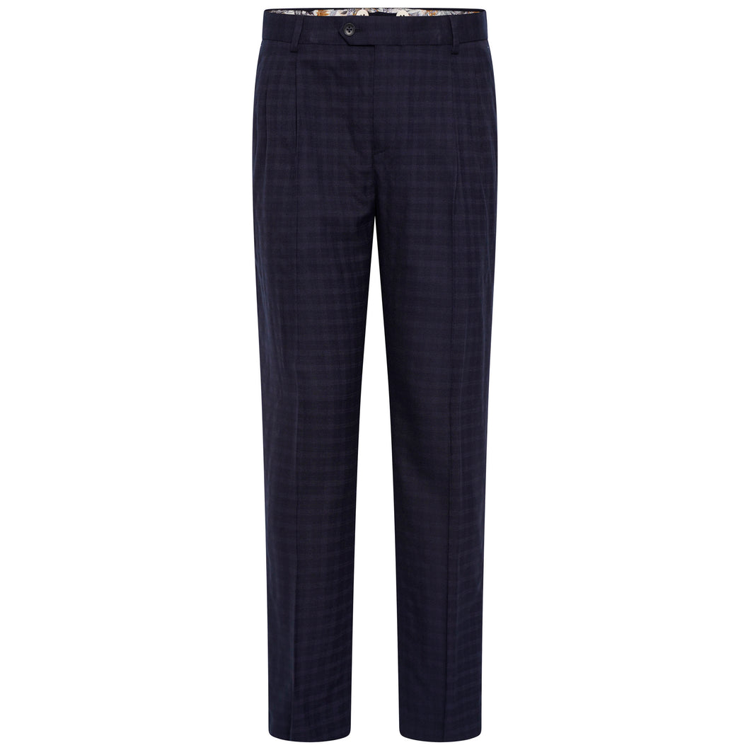 Harry Brown Trousers in Navy Check