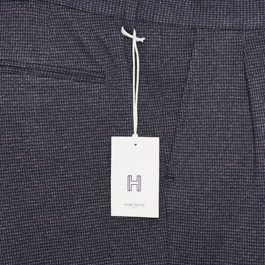 Harry Brown Trousers in Blue Texture