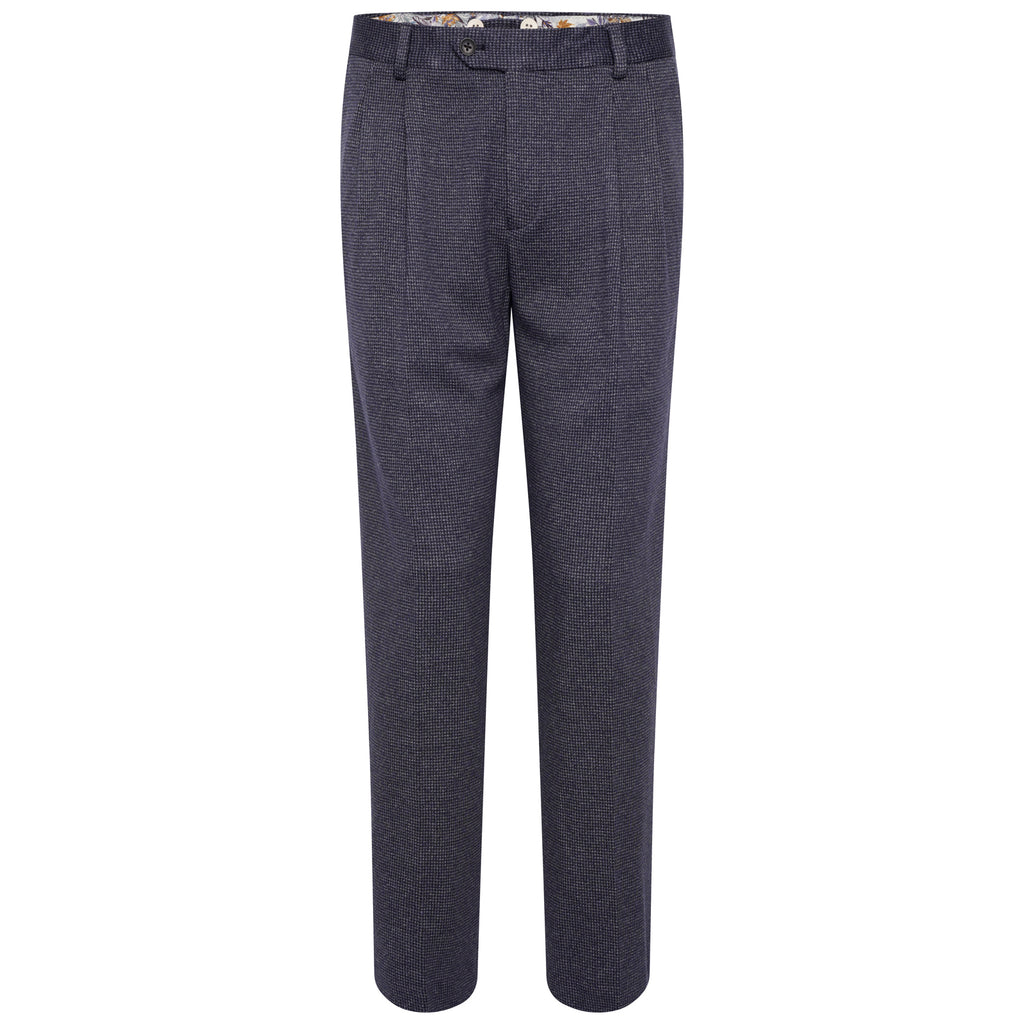 Harry Brown Trousers in Blue Texture