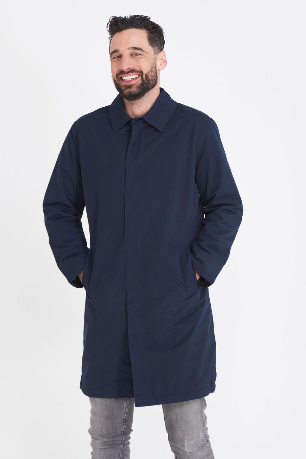 Carter & Jones Navy Rain Coat RRP £129