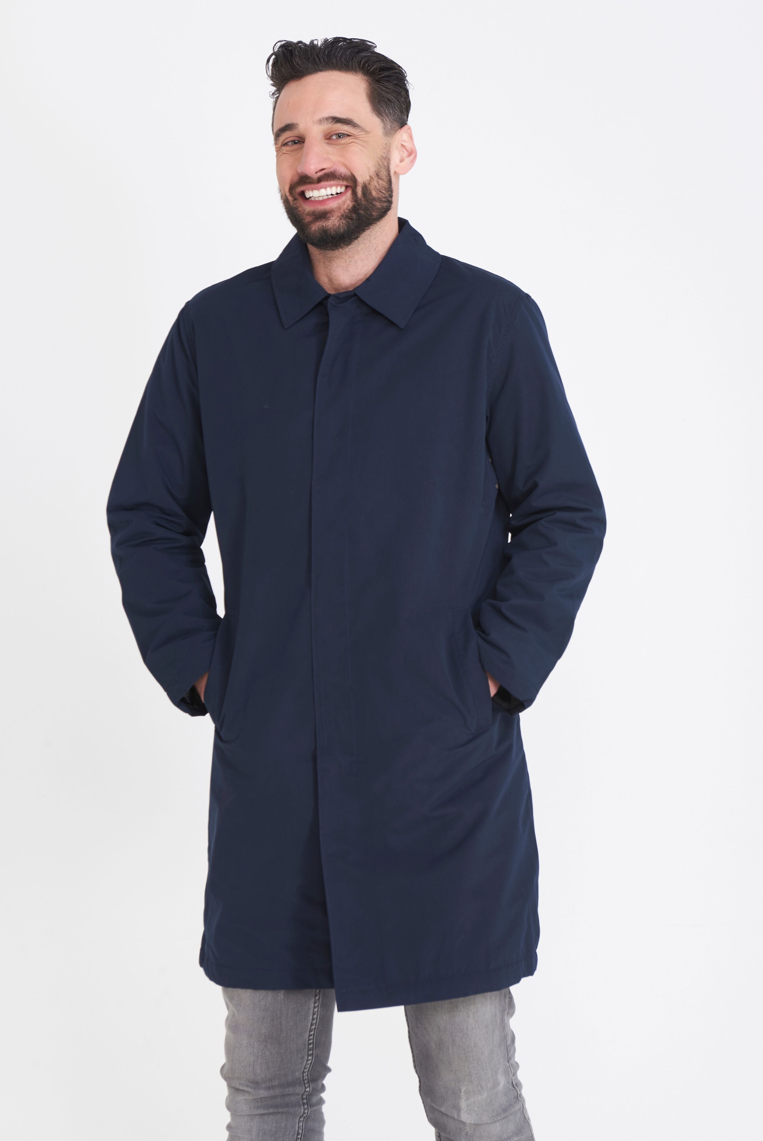 Carter & Jones Navy Rain Coat RRP £129