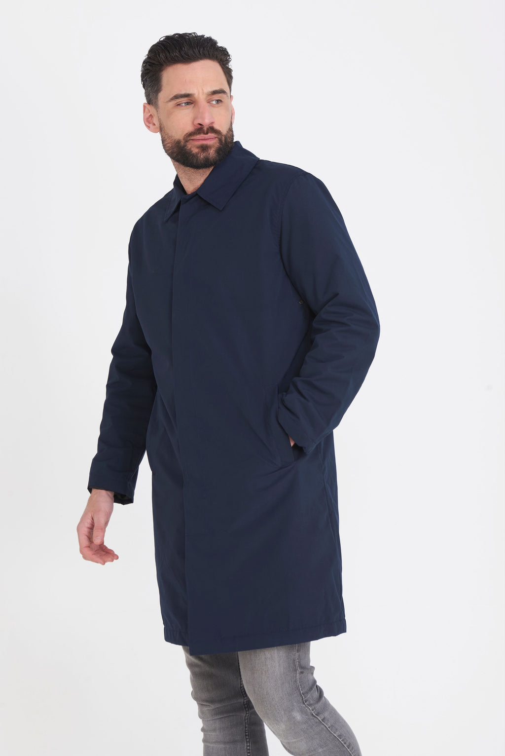 Carter & Jones Navy Rain Coat RRP £129