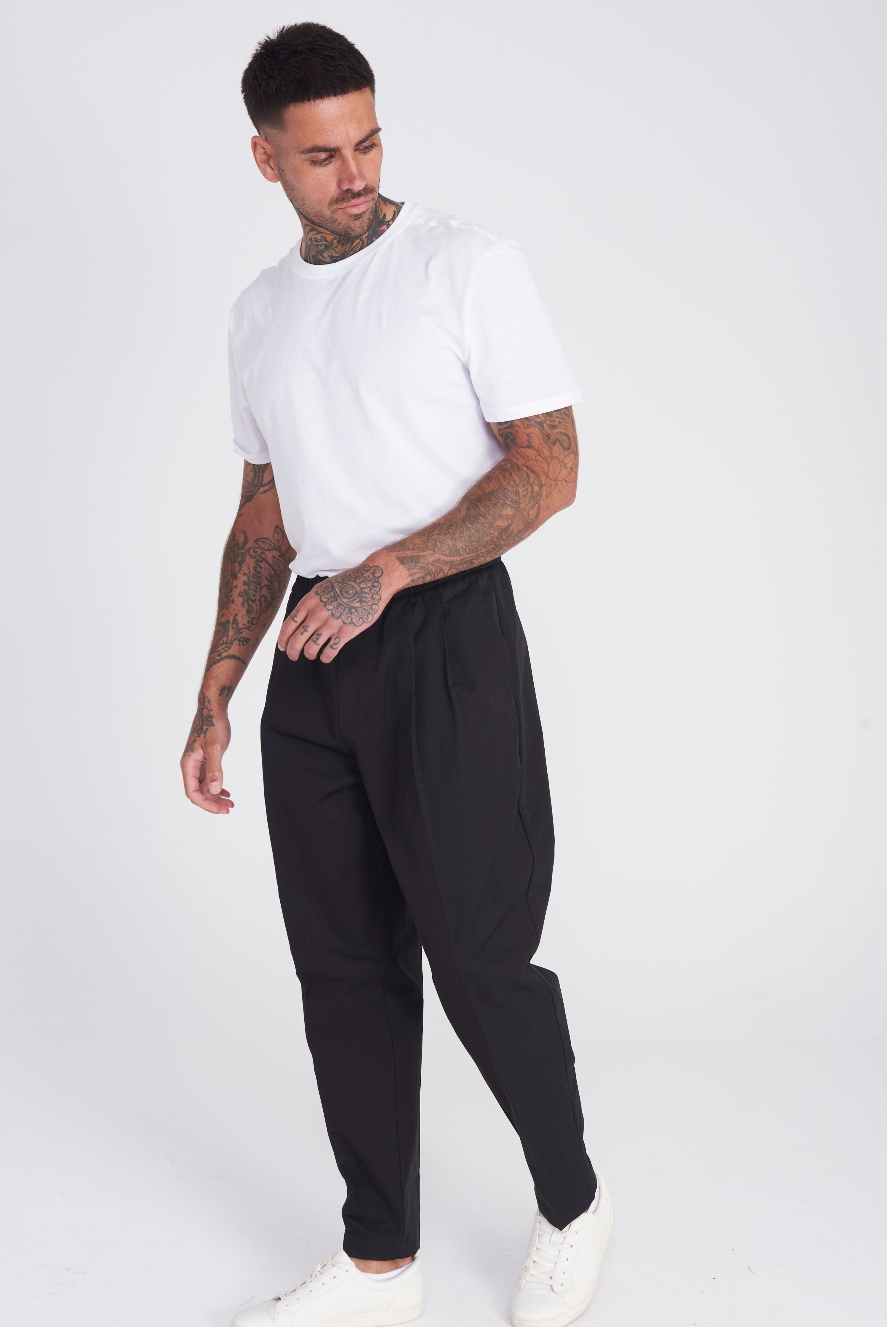 Rome Cotton Trouser in Black RRP £80