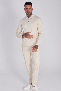 Cordoba Cotton Polo Shirt in Oatmeal RRP £75