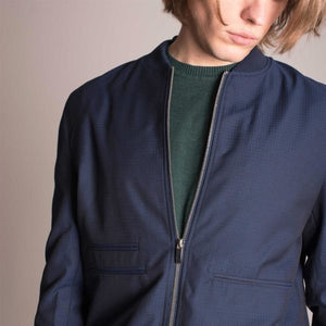 Harry Brown Blue Smart Casual Bomber Jacket