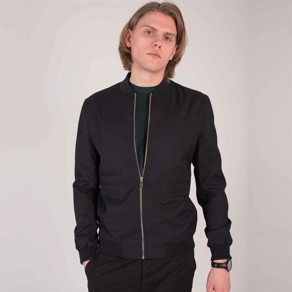 Harry Brown Black Smart Casual Bomber Jacket