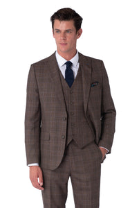 Tyler Brown Check 100% Wool Suit RRP £299