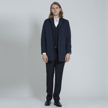 Load image into Gallery viewer, Harry Brown Navy Single Breasted Trench Coat RRP £139
