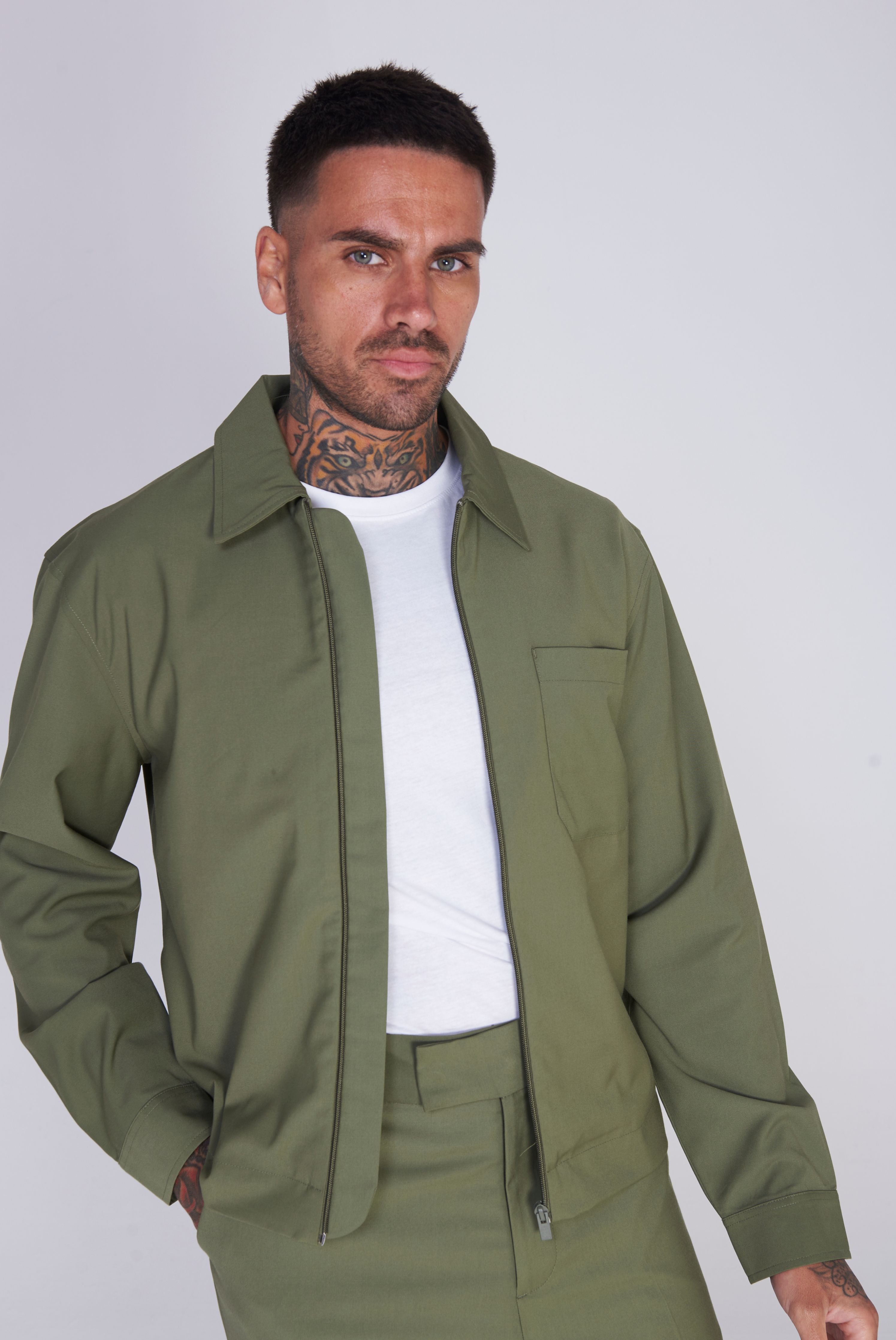 Valencia Shacket Harry Brown Jacket in Khaki RRP £110