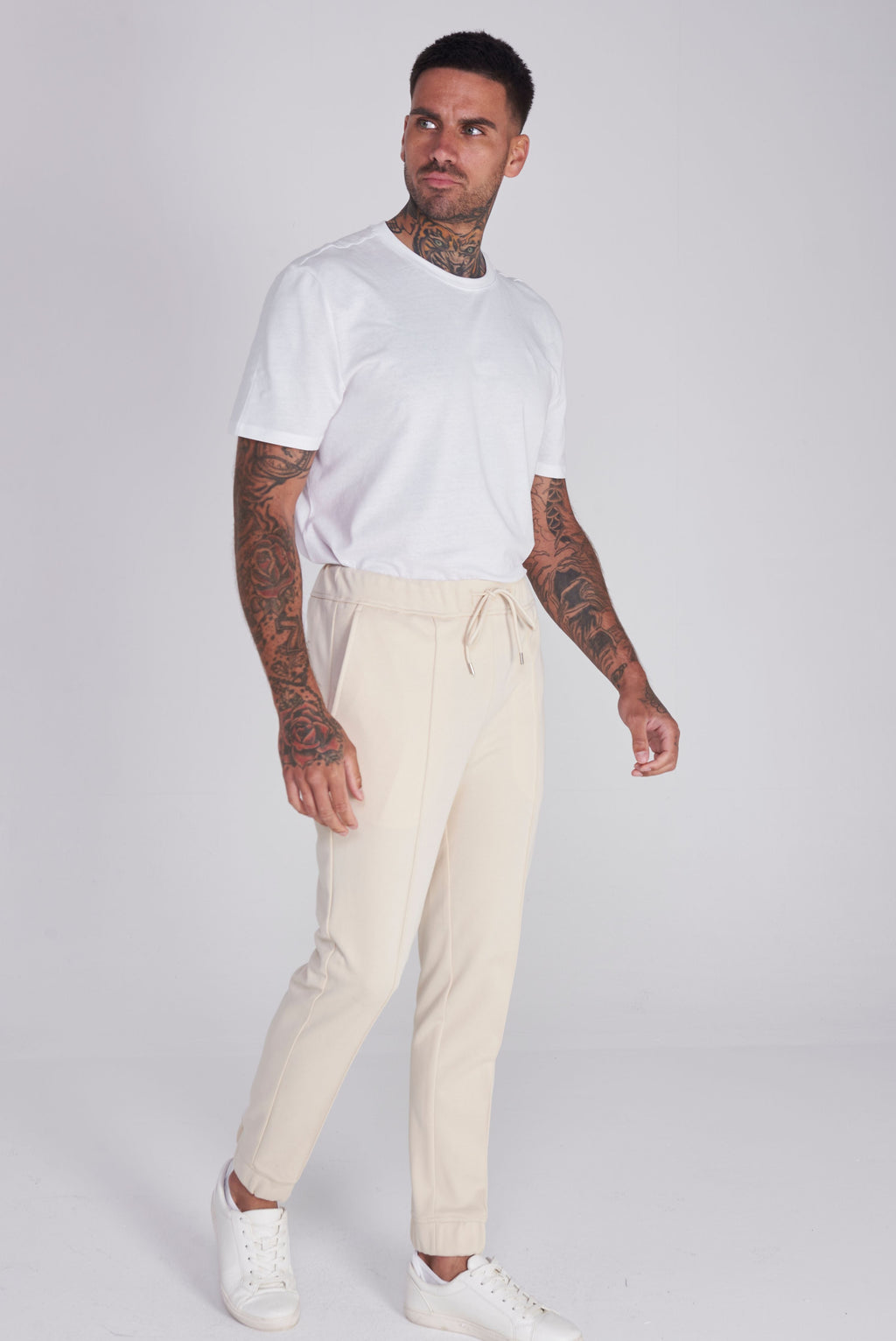 Gisborne Cotton Trouser in Oatmeal RRP £80