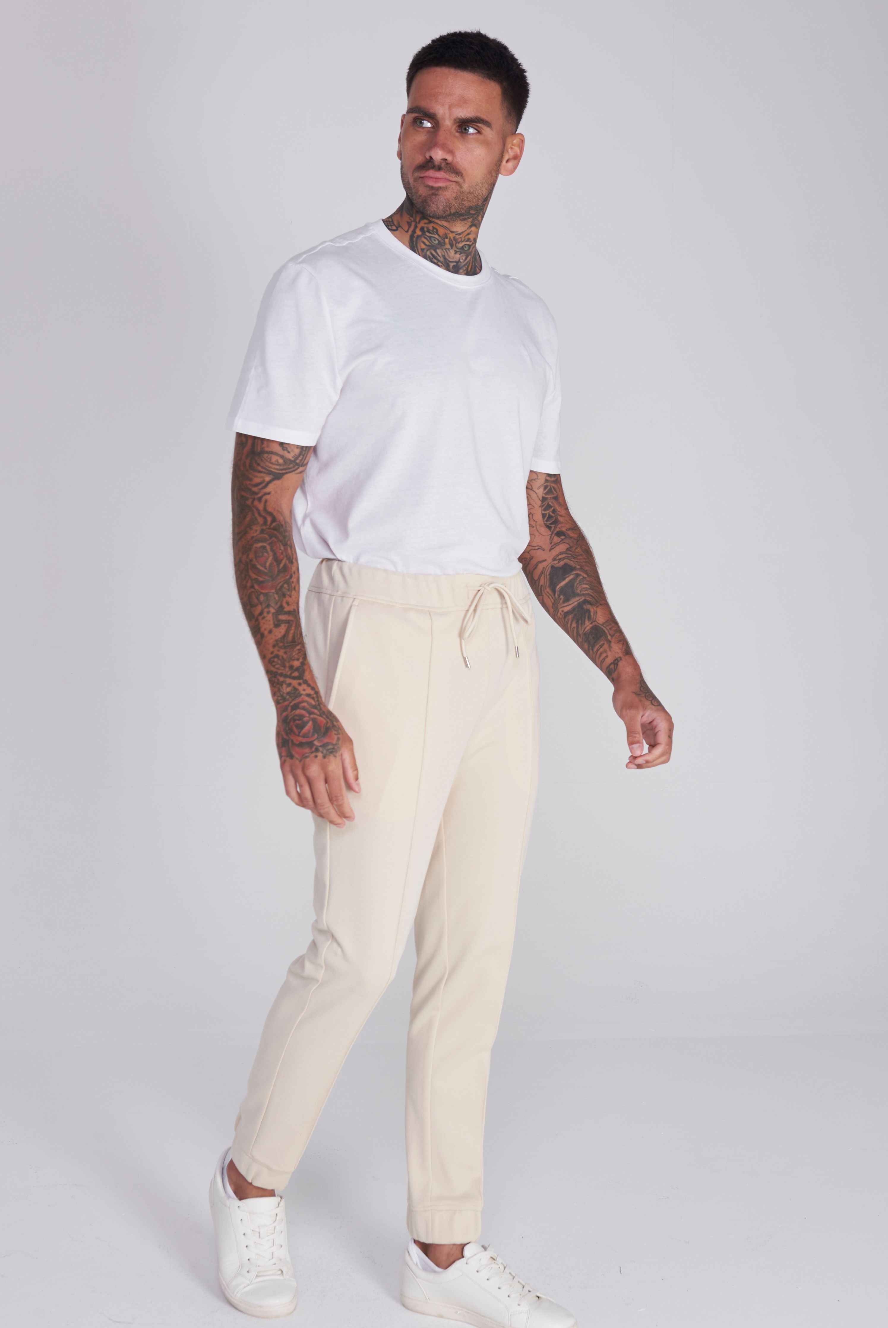 Gisborne Cotton Trouser in Oatmeal RRP £80