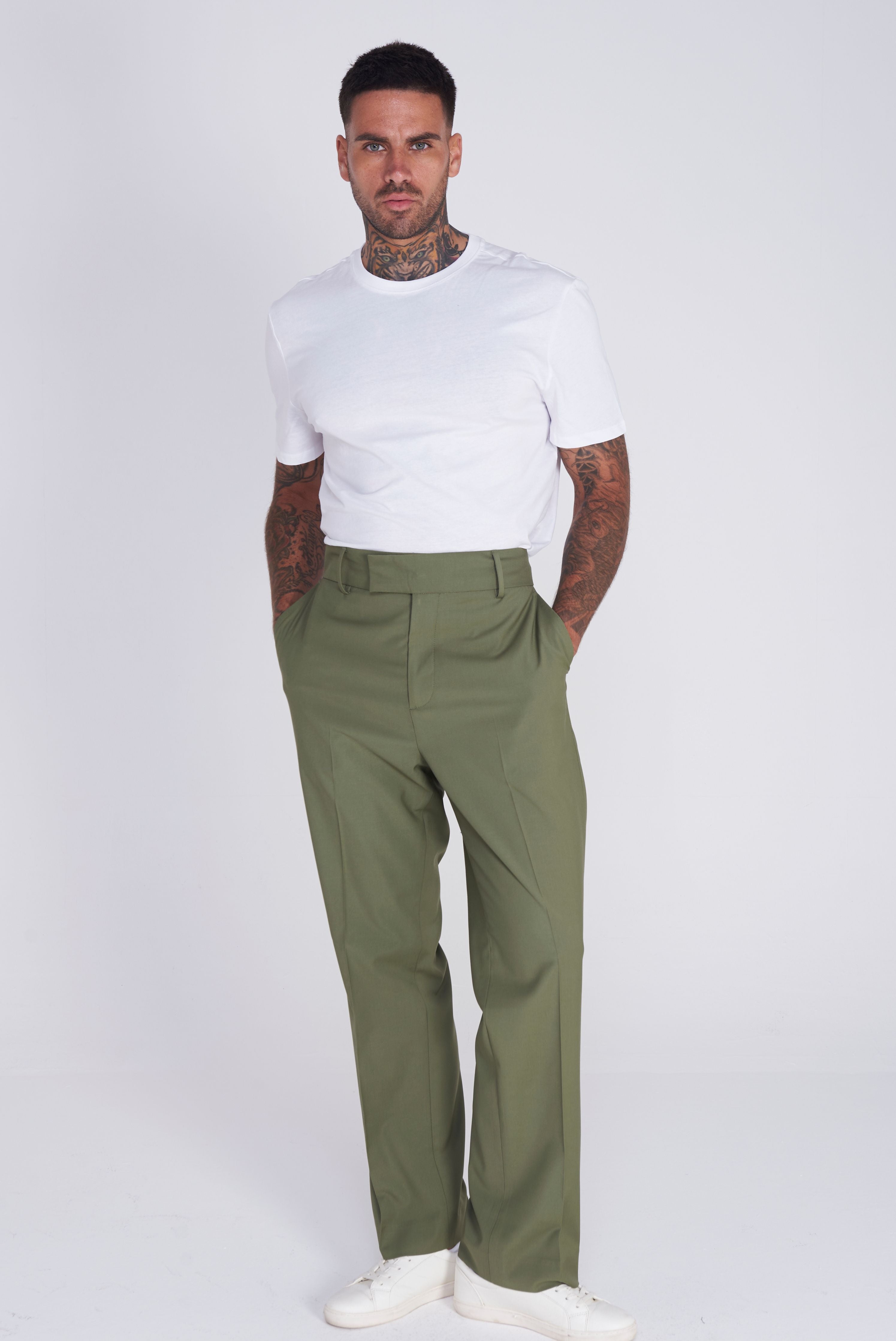 Malaga Harry Brown Trouser in Khaki RRP £80