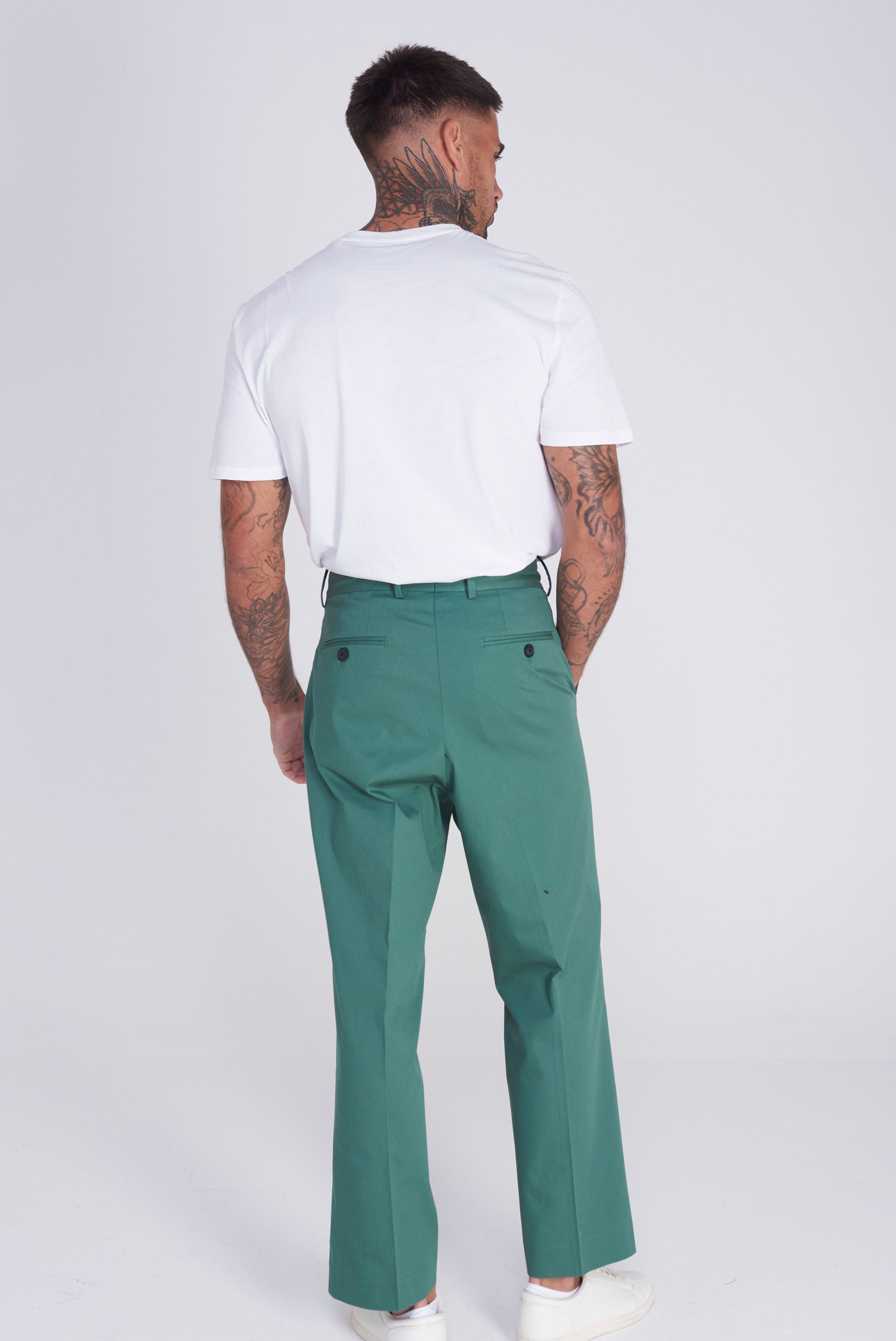 Ronda Cotton Trouser in Green RRP £80