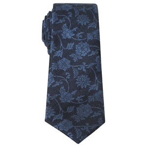 Penguin Silk Navy Blue Floral Tie
