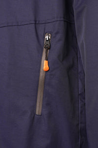 Grey Hawk Water Resistant Cotton Zip Hooded Jacket Extra Tall in Navy RRP £160