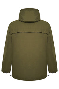 Grey Hawk Water Resistant Cotton Zip Hooded Jacket Extra Tall in Olive RRP £160