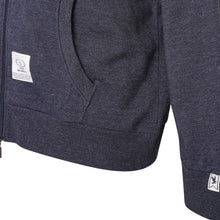 Load image into Gallery viewer, Grey Hawk Cotton Fleece Lined Zipped Hoodie Extra Tall in Navy RRP £65.99

