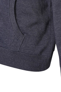 Grey Hawk Cotton Fleece Lined Zipped Hoodie Extra Tall in Navy RRP £65.99