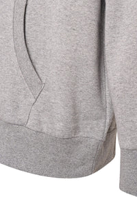 Grey Hawk Cotton Fleece Lined Zipped Hoodie in Light Grey