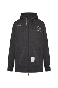 Grey Hawk Cotton Fleece Lined Zipped Hoodie Extra Tall in Charcoal RRP £65.99