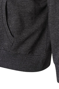 Grey Hawk Cotton Fleece Lined Zipped Hoodie in Charcoal RRP £65.99