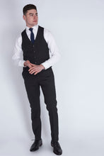 Load image into Gallery viewer, Charlie Black Suit Waistcoat
