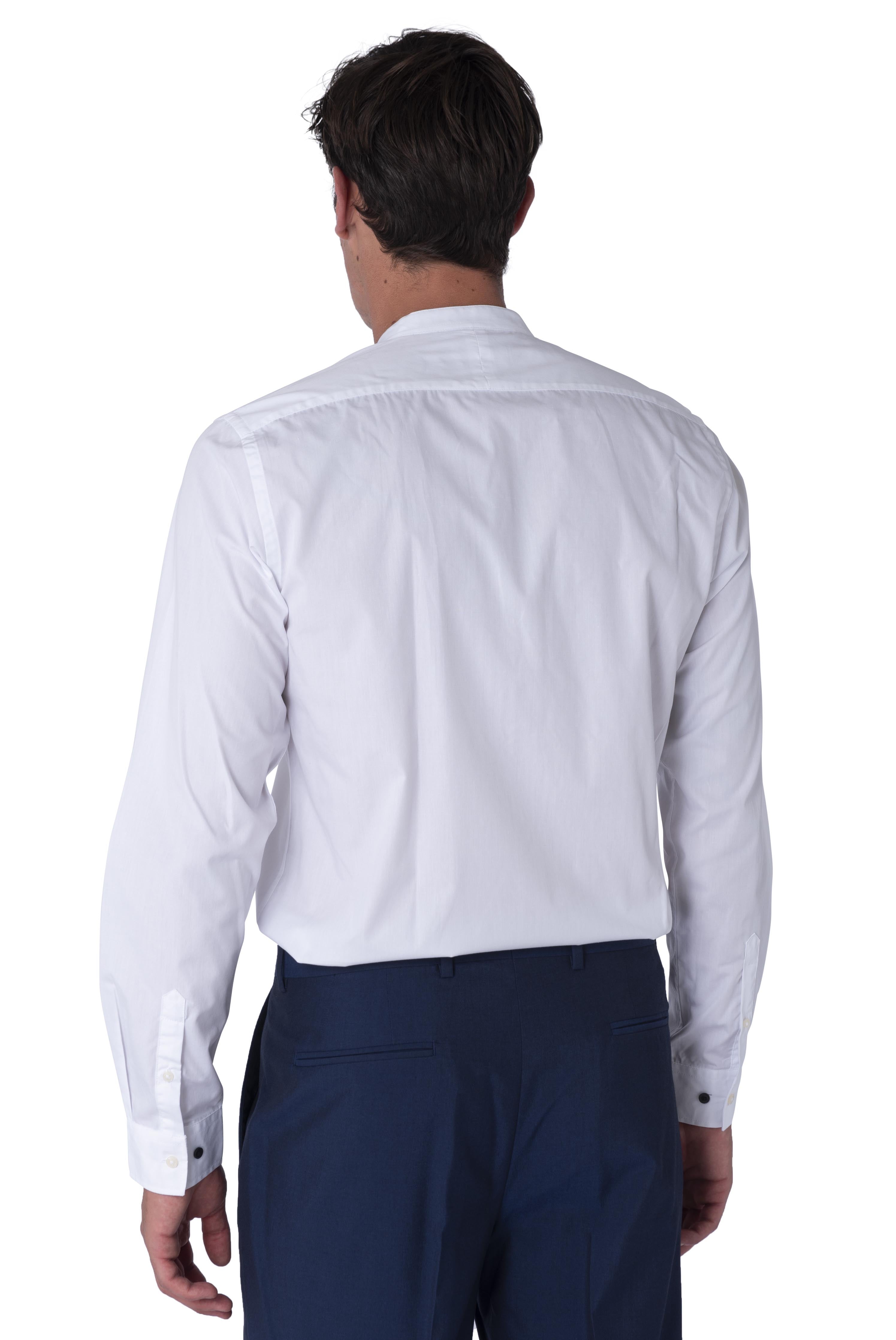 Harry Brown Joshua White Grandad Cotton Shirt RRP £80