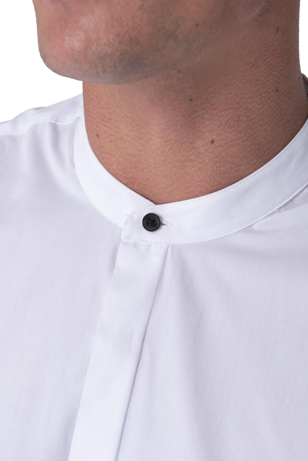 Harry Brown Joshua White Grandad Cotton Shirt RRP £80