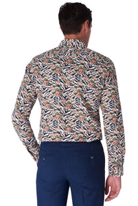 HUGO Floral & Animal Contrast Print Shirt RRP £80