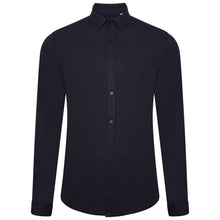 Load image into Gallery viewer, Harry Brown Pique Slim Fit Shirt in Navy RRP £80
