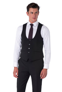 Alvin Harry Brown Black Three Piece Slim Fit Suit RRP £299