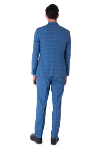 William Blue Check Double Breasted Suit RRP £239