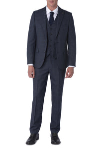 Finley Harry Brown Blue Check Slim fit 100% Wool Suit RRP £299