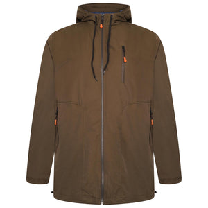 Grey Hawk Water Resistant Cotton Zip Hooded Jacket in Olive RRP £160