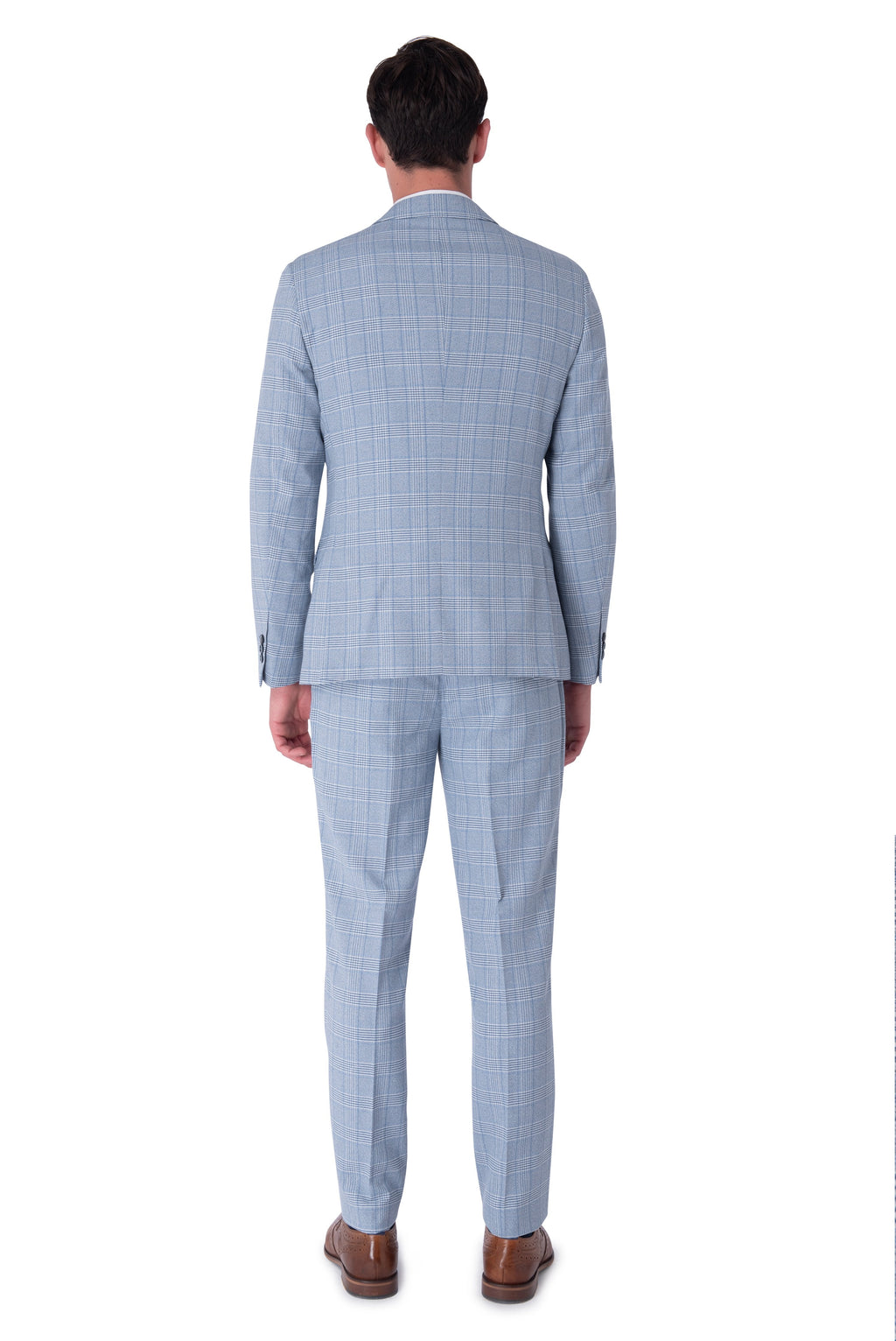 Nathan Harry Brown Blue Check Three Piece Slim Fit Suit RRP £259