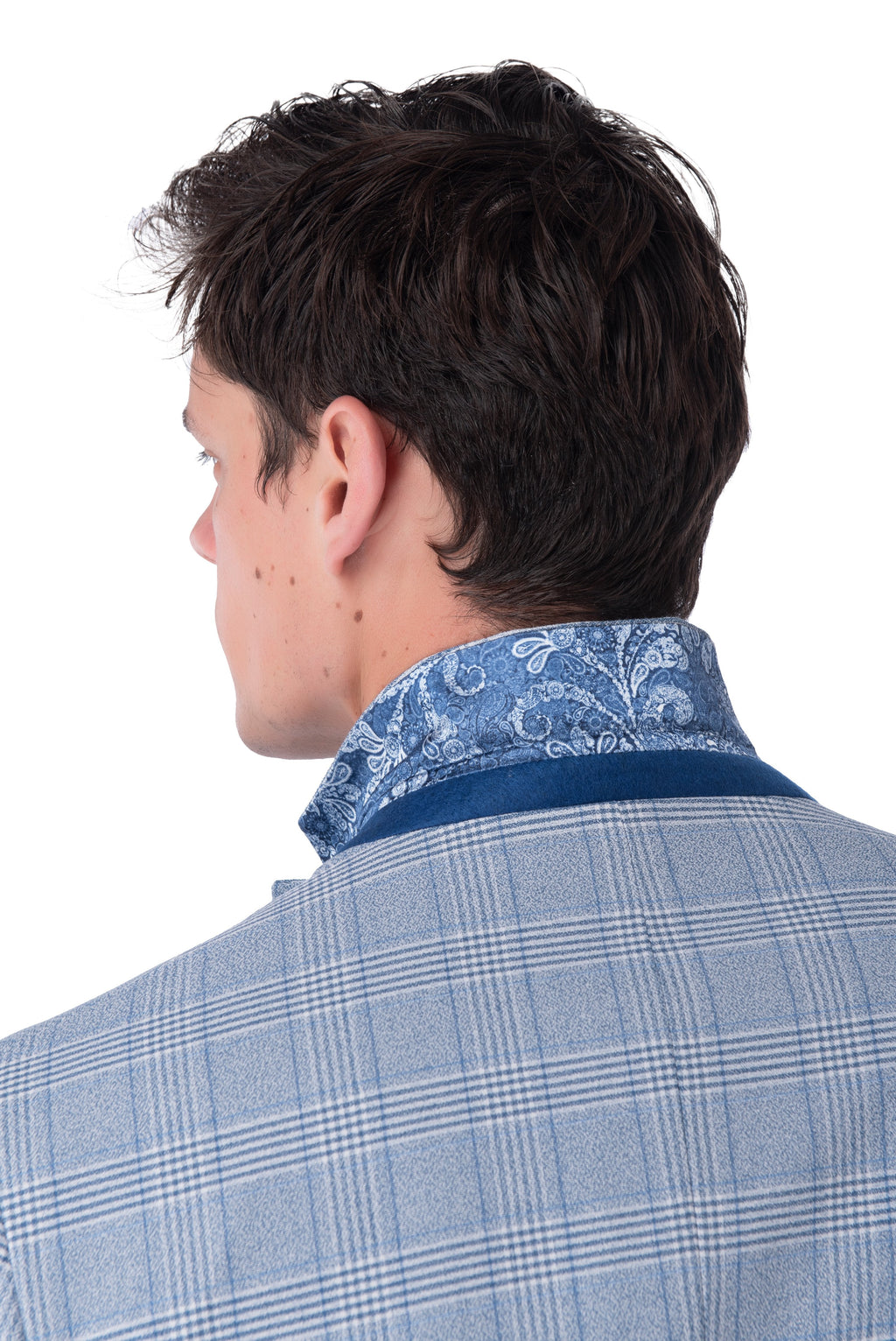 Nathan Harry Brown Blue Check Three Piece Slim Fit Suit RRP £259